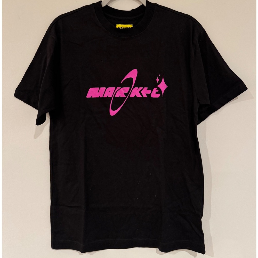 Market Black Intergalactic Print Streetwear Graphic T-Shirt Mens S‎